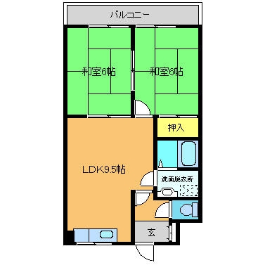 第2元木ビル003号室-間取り