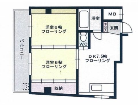 フェリス薬院302号室-間取り