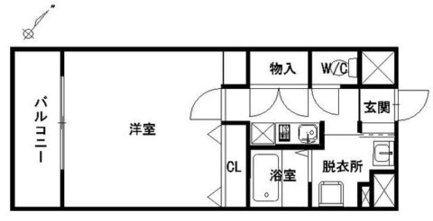 リンデン東薬院707号室-間取り