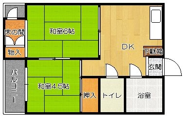 都地ビル402号室-間取り