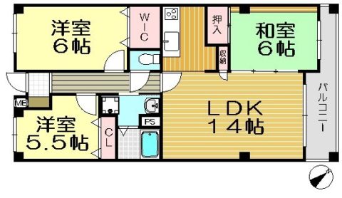 古門戸ミツヤマビル302号室-間取り