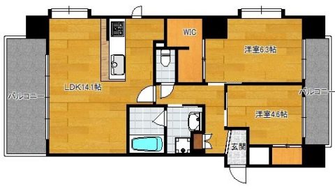 ラ・フルール博多駅南801号室-間取り