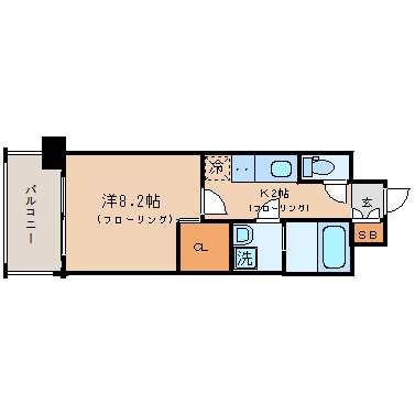 エンクレスト天神MERS202号室-間取り