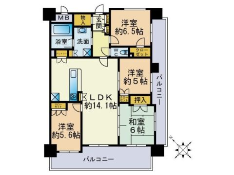 コアマンション春日原ゼクシス703号室-間取り