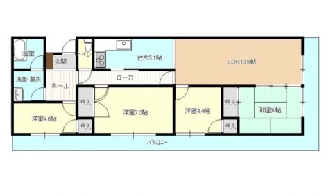 薬院パークホームズ401号室-間取り