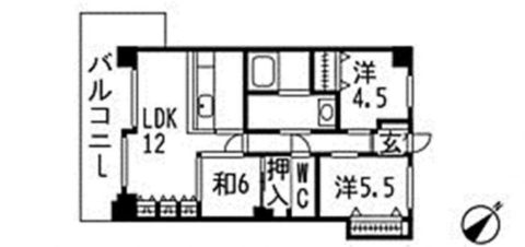 トーカンマンション薬院浄水通り17302号室-間取り