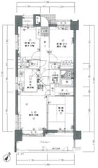 浄水通パークホームズ - 所在階4階の間取り図 3673