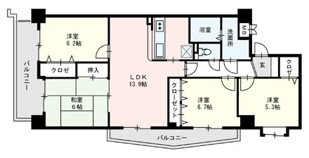 ドームサイト今川201号室-間取り