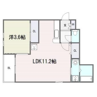 Ｇｒａｎｄｔｉｃ博多駅南２101号室-間取り