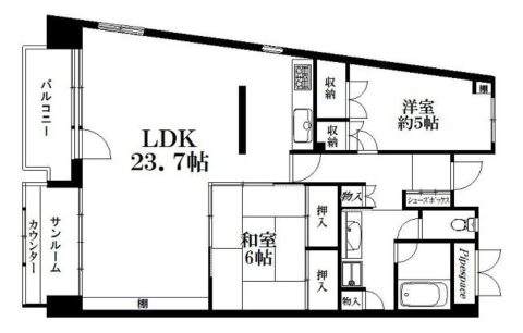 東急ドエルアルス赤坂803号室-間取り