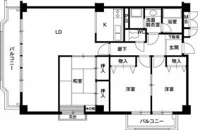 イトーピア大濠マンション305号室-間取り