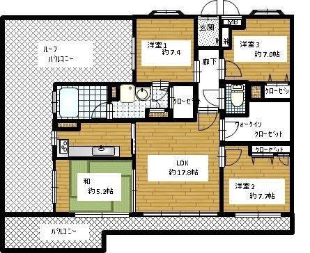 小笹ハウシーズ601号室-間取り