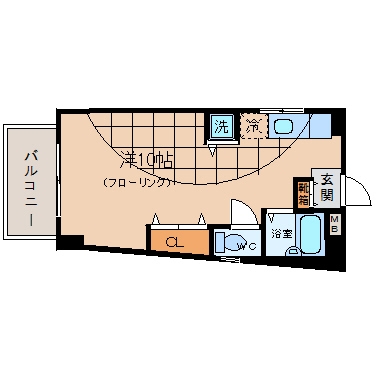 ゾンターク博多I506号室-間取り