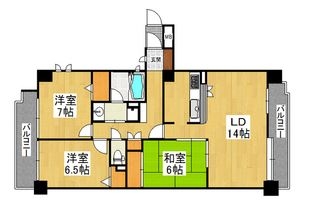 パークヒルズ櫻坂ステージII405号室-間取り