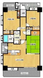 ダイアパレスグランデージ大名 - 所在階 の間取り図