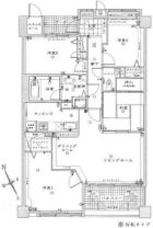 コアマンション笹丘プレジオ - 所在階***階の間取り図 3751