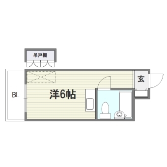 プチメゾン薬院I403号室-間取り