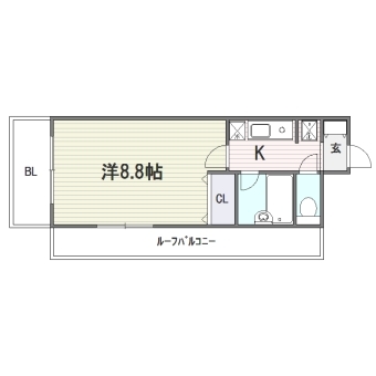 エンクレスト博多駅南1304号室-間取り