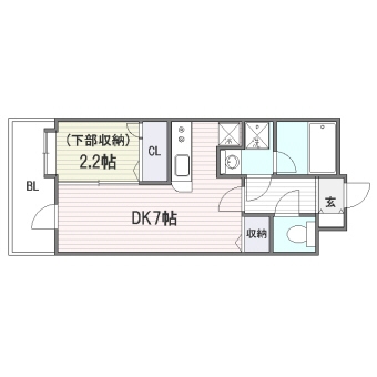 アクタス天神アネックスIII202号室-間取り