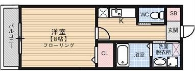 ピュアドームサンミッシェル博多606号室-間取り