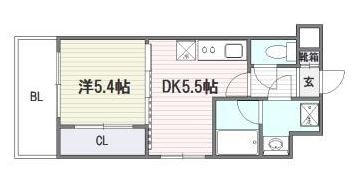 ラファセ美野島901号室-間取り