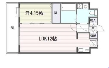 ローズモントフレア博多駅東902号室-間取り