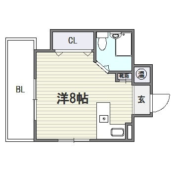 ロマネスク博多駅前417号室-間取り