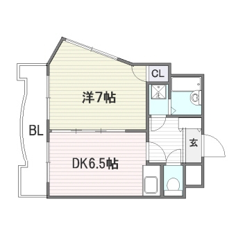 アクセス天神706号室-間取り