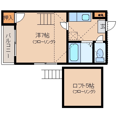 ＪＫハイツ102号室-間取り