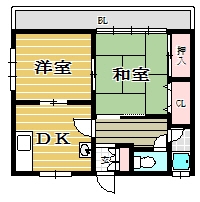 椿荘201号室-間取り