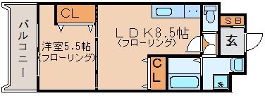 ロイヤル天神東104604号室-間取り