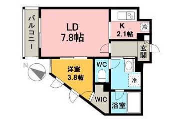 ビエネスタ千代県庁口1004号室-間取り