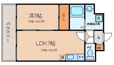 ディモーラ博多302号室-間取り