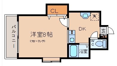 ドリームベイサイドII602号室-間取り