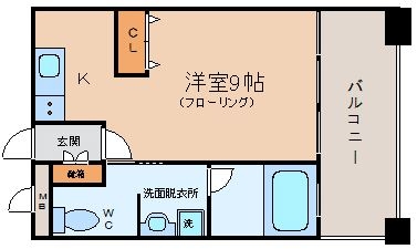 レジディア警固906号室-間取り