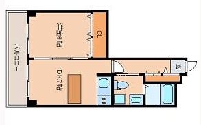 エトス大名503号室-間取り