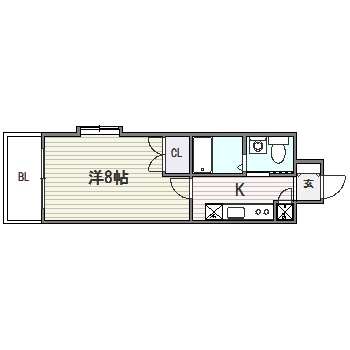 リファレンス呉服町110号室-間取り