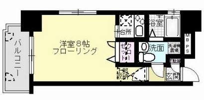 エステートモア天神倶楽部1001号室-間取り