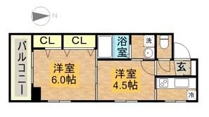 エステートモア西公園1001号室-間取り