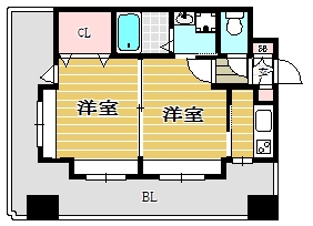 エステートモア天神スタジオ1526号室-間取り