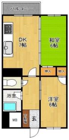 福南ビル - 所在階 の間取り図