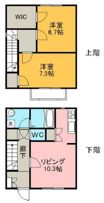 メルベーユ輝国1号室-間取り