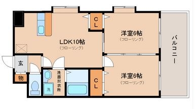 リバティ天神南403号室-間取り