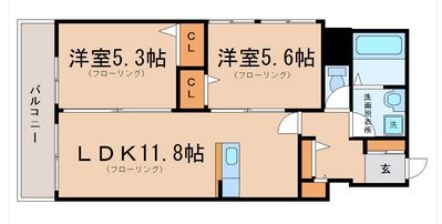 日之出博多ビル803号室-間取り