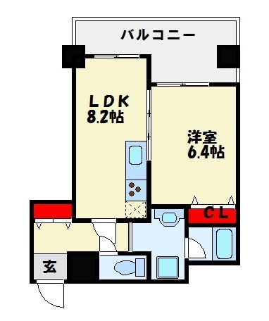 高口箔屋ビル405号室-間取り