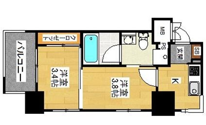 ルネッサンス21薬院サウス301号室-間取り