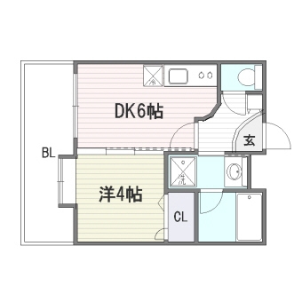 アクタス天神II302号室-間取り