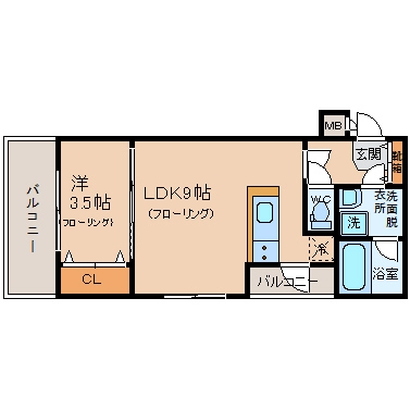 アクタス大手門II202号室-間取り