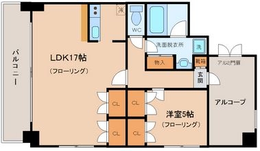 アビターレ薬院南1103号室-間取り