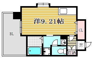 エスティメゾン薬院1011号室-間取り